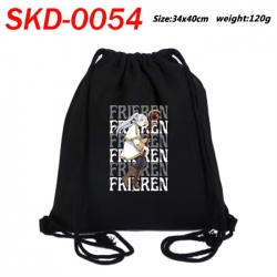 Frieren: Beyond Journey's Anime themed Canvas Drawstring Backpack Tote Bag 34x40cm