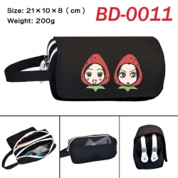 NANA Anime peripheral handheld large capacity double-layer Oxford cloth pencil case 21X10X8cm
