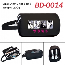 NANA Anime peripheral handheld large capacity double-layer Oxford cloth pencil case 21X10X8cm