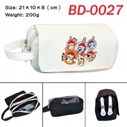 Bluey Anime peripheral handheld large capacity double-layer Oxford cloth pencil case 21X10X8cm