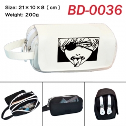 Chainsaw Man Anime peripheral handheld large capacity double-layer Oxford cloth pencil case 21X10X8cm