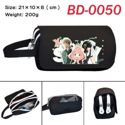 SPY&times;FAMILY Anime peripheral handheld large capacity double-layer Oxford cloth pencil case 21X10X8cm