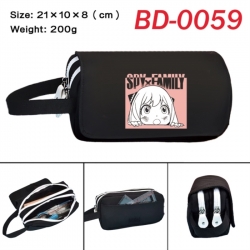 SPY&times;FAMILY Anime peripheral handheld large capacity double-layer Oxford cloth pencil case 21X10X8cm
