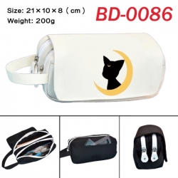 sailormoon Anime peripheral handheld large capacity double-layer Oxford cloth pencil case 21X10X8cm