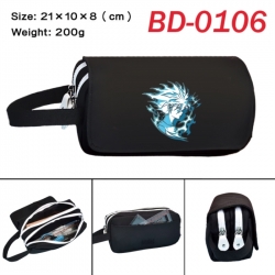 HunterXHunter Anime peripheral handheld large capacity double-layer Oxford cloth pencil case 21X10X8cm