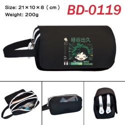 My Hero Academia Anime peripheral handheld large capacity double-layer Oxford cloth pencil case 21X10X8cm