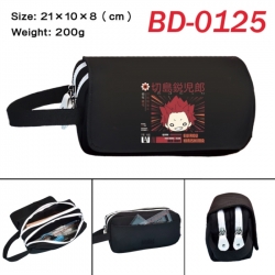 My Hero Academia Anime peripheral handheld large capacity double-layer Oxford cloth pencil case 21X10X8cm