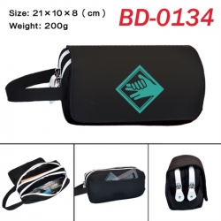 Jujutsu Kaisen Anime peripheral handheld large capacity double-layer Oxford cloth pencil case 21X10X8cm