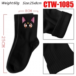 sailormoon Anime Print Long Crew Cotton Socks 25x8cm