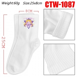 sailormoon Anime Print Long Crew Cotton Socks 25x8cm