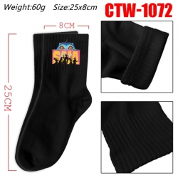 K-Pop Demon Hunters Anime Print Long Crew Cotton Socks 25x8cm