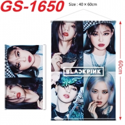 BLACK PINK Anime digital printing hanging rope hanging Wall Scroll 40x60cm