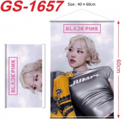 BLACK PINK Anime digital printing hanging rope hanging Wall Scroll 40x60cm