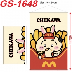 Chiikawa Anime digital printing hanging rope hanging Wall Scroll 40x60cm