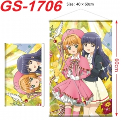 Card Captor Sakura Anime digital printing hanging rope hanging Wall Scroll 40x60cm