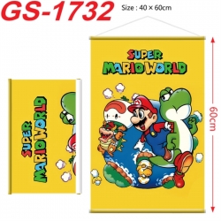 Super Mario Anime digital printing hanging rope hanging Wall Scroll 40x60cm