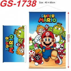 Super Mario Anime digital printing hanging rope hanging Wall Scroll 40x60cm