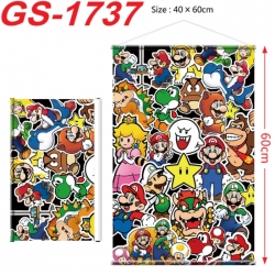 Super Mario Anime digital printing hanging rope hanging Wall Scroll 40x60cm
