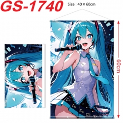 Hatsune Miku Anime digital printing hanging rope hanging Wall Scroll 40x60cm