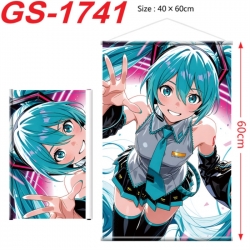 Hatsune Miku Anime digital printing hanging rope hanging Wall Scroll 40x60cm