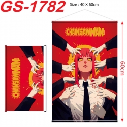 Chainsaw Man Anime digital printing hanging rope hanging Wall Scroll 40x60cm