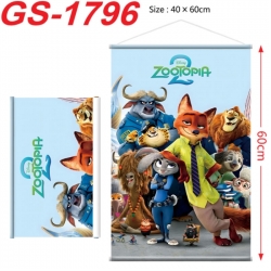 Zootopia Anime digital printing hanging rope hanging Wall Scroll 40x60cm