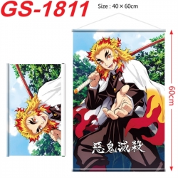 Demon Slayer Kimets Anime digital printing hanging rope hanging Wall Scroll 40x60cm