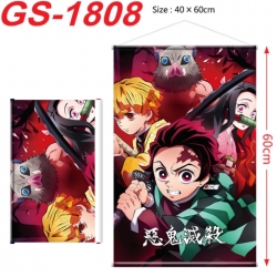 Demon Slayer Kimets Anime digital printing hanging rope hanging Wall Scroll 40x60cm