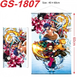 Demon Slayer Kimets Anime digital printing hanging rope hanging Wall Scroll 40x60cm