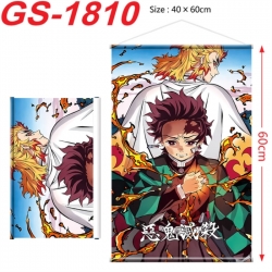 Demon Slayer Kimets Anime digital printing hanging rope hanging Wall Scroll 40x60cm
