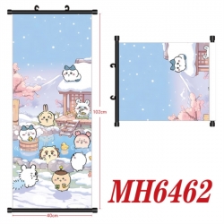 Chiikawa Anime black Plastic rod Cloth painting Wall Scroll 40X102CM 