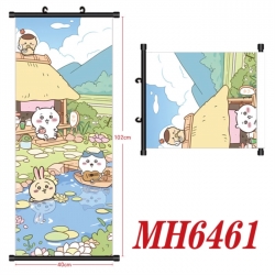 Chiikawa Anime black Plastic rod Cloth painting Wall Scroll 40X102CM 