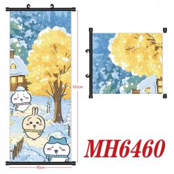 Chiikawa Anime black Plastic rod Cloth painting Wall Scroll 40X102CM 