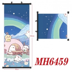 Chiikawa Anime black Plastic rod Cloth painting Wall Scroll 40X102CM 