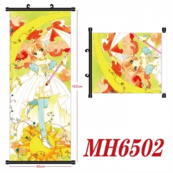 Card Captor Sakura Anime black Plastic rod Cloth painting Wall Scroll 40X102CM 