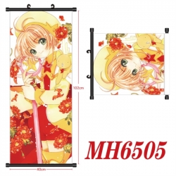 Card Captor Sakura Anime black Plastic rod Cloth painting Wall Scroll 40X102CM 