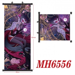 Hazbin Hotel  Anime black Plastic rod Cloth painting Wall Scroll 40X102CM 