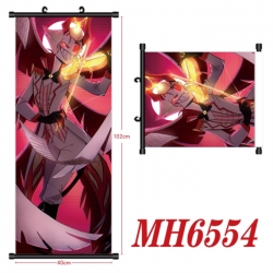 Hazbin Hotel  Anime black Plastic rod Cloth painting Wall Scroll 40X102CM 