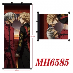 Tokyo Revengers Anime black Plastic rod Cloth painting Wall Scroll 40X102CM 