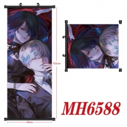 Tokyo Ghoul Anime black Plastic rod Cloth painting Wall Scroll 40X102CM 