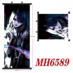 Tokyo Ghoul Anime black Plastic rod Cloth painting Wall Scroll 40X102CM 
