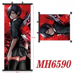 Tokyo Ghoul Anime black Plastic rod Cloth painting Wall Scroll 40X102CM 