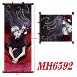 Tokyo Ghoul Anime black Plastic rod Cloth painting Wall Scroll 40X102CM 
