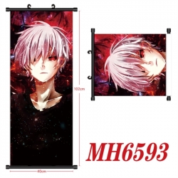 Tokyo Ghoul Anime black Plastic rod Cloth painting Wall Scroll 40X102CM 