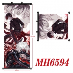 Tokyo Ghoul Anime black Plastic rod Cloth painting Wall Scroll 40X102CM 