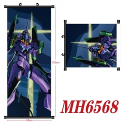 EVA Anime black Plastic rod Cloth painting Wall Scroll 40X102CM