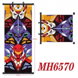 EVA Anime black Plastic rod Cloth painting Wall Scroll 40X102CM