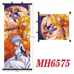 EVA Anime black Plastic rod Cloth painting Wall Scroll 40X102CM