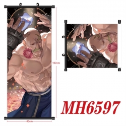 Fullmetal Alchemist Anime black Plastic rod Cloth painting Wall Scroll 40X102CM