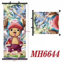 One Piece Anime black Plastic rod Cloth painting Wall Scroll 40X102CM